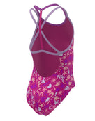 Nike - Girls Fun Forest T-Crossback Swimsuit - Pink Prime - Swimsuit Only Back/Open Back