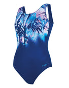 Zoggs - Sasaya Scoopback Swimsuit - Royal&Purple - Product Only Front