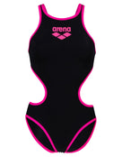 Arena-001198-black-pink-one-big-logo-swimsuit-cut-out