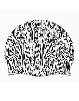 RAS Adult Silicone Swimming Cap - Zebra