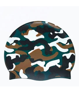 Adult Silicone Swimming Cap - Camo