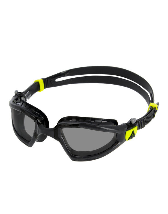 Aqua Sphere - Kayenne Pro Photochromatic Swimming Goggles - Front/Left Side - Black/Bright Yellow