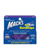 Mack's -Aqua Block Ear Plugs - 2 Pairs - Purple - Packaging