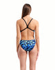 Arena - Aqua Gleam Challenge Back Swimsuit - Blue/Black/Multi - Model Front