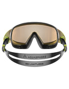 Aquasphere - Defy. Ultra Swim Mask - Titanium Mirrored Lens - Black/Indigo Yellow - Product Back