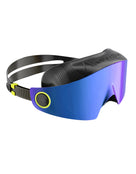 Aquasphere - Defy. Ultra Swim Mask - Titanium Mirrored Lens - Black/Indigo Blue - Product Front/Side
