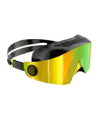 Aquasphere - Defy. Ultra Swim Mask - Titanium Mirrored Lens - Black/Indigo Yellow - Product Front/Side