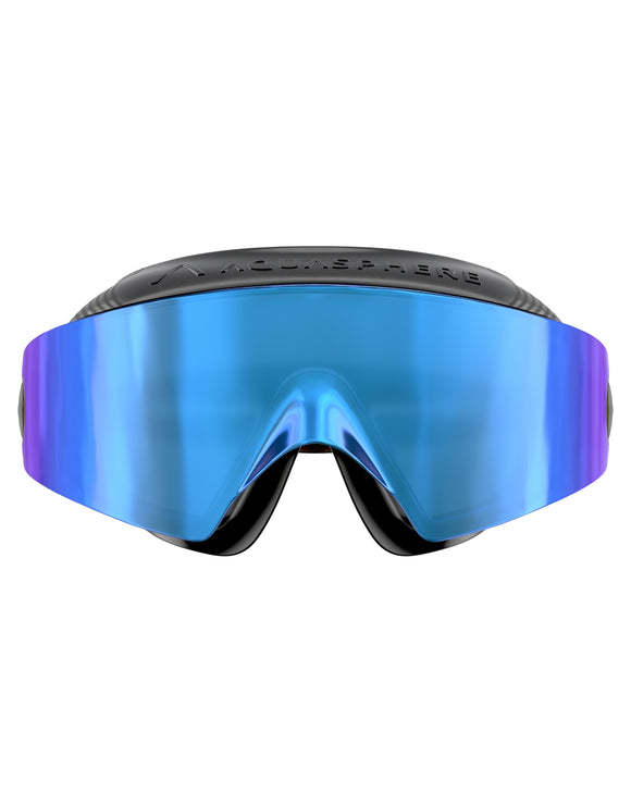 Aquasphere - Defy. Ultra Swim Mask - Titanium Mirrored Lens - Black/Indigo Blue - Product Front