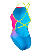 Aqua Sphere - Essential Diamond Back Swimsuit - Multi/Yellow - Product Back