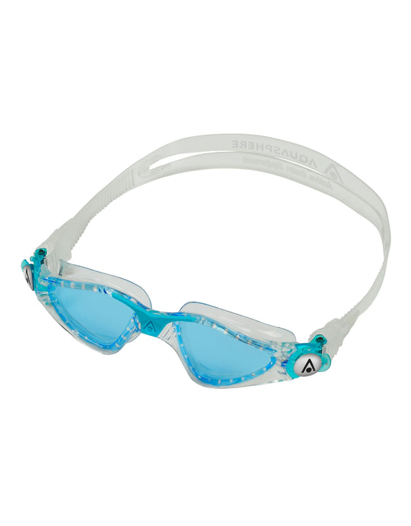 Aquasphere - Kayenne Junior Goggles - Tinted Lens - Transparent/Aqua Blue - Product Front/Side