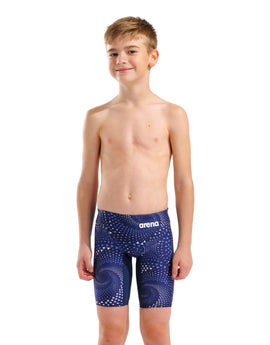 Arena - Boys Fireflow Swim Jammer - Navy/Ream Navy - Model Front