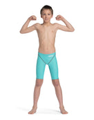 Arena - Boys Powerskin ST NEXT Jammer - Aquamarine Blue - Model Front Full Body