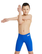 Arena - Boys Team Solid Swim Jammer - Royal/White - Model Front