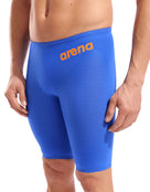 Arena - Limited Edition Powerskin Carbon Air 2 Jammer - Neon Blaze Blue - Model Front Close Up
