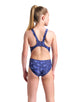 Arena - Girls Escape Tech Back Swimsuit - Navy Team - Model Front