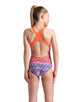 Arena - Girls Ondulation Pro Back Swimsuit - Violet/Coral - Model Front