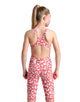Arena - Limited Edition Girls Powerskin ST NEXT Open Back - Leopard Skin Geranium - Model Front