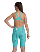 Arena - Girls Powerskin ST NEXT Open Back - Aquamarine Blue - Model Back