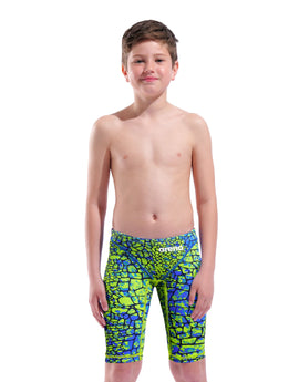 Arena - Limited Edition Boys Powerskin ST NEXT Jammer - Snake Green - Model Front