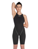 Arena - Womens Powerskin ST NEXT Open Back - Black - Model Front