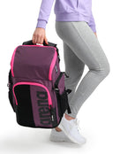 Arena - Spiky III Backpack - 45L - Plum/Pink - Product in Use
