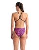 Arena - Leopard Printed Challenge Back Swimsuit - Fuchsia Multi/Black - Model Front