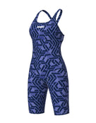 Arena - Printed Full Body Kneesuit - Navy/Multi - Product Front