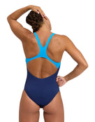 Arena-women-swimsuit-new-graphic-swim-pro-navy-turquoise-back-model