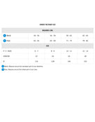 Arena - Boys Racing Size Guide