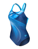 Arena - Jellyfish Pro Back Swimsuit - Navy/Turquoise - Product Front