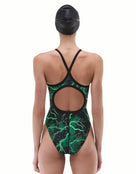 TYR - Arterx Durafast Elite Diamondfit Swimsuit - Green - Model Back