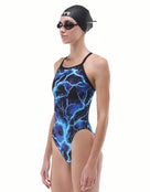 TYR - Arterx Durafast Elite Diamondfit Swimsuit - Blue - Model Side