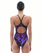 TYR - Arterx Durafast Elite Diamondfit Swimsuit - Purple - Model Back