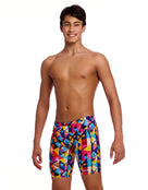 Funky Trunks - Boys Broken Blox Swim Training Jammers - Multi - Model Front