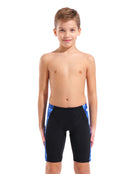 Arena - Boys Wave Swim Jammer - Black/Team Royal - Model Front