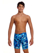 Funky Trunks - Boys You Blued Swim Training Jammers - Blue - Model Front