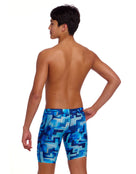 Funky Trunks - Boys You Blued Swim Training Jammers - Blue - Model Back/Side