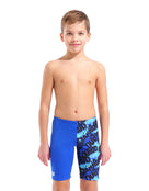 Arena - Boys Crowded Swim Jammer - Neon Blue - Model Front