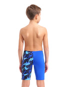 Arena - Boys Crowded Swim Jammer - Neon Blue - Model Back
