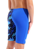 Arena - Boys Crowded Swim Jammer - Neon Blue - Model Back Close Up