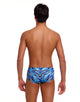 Funky Trunks - Boys Fur Seal Sidewinder Swim Trunks - Blue - Model Front