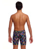 Funky Trunks - Boys Ham Bam Maam Swim Training Jammers - Black/Multi - Model Front