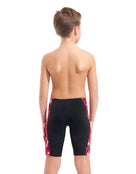 Arena - Boys Wave Swim Jammer - Black/Team Red - Model Back