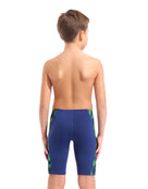Arena - Boys Wave Swim Jammer - Navy/Team Blue Green - Model Back