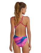 TYR - Diffusion Durafast Elite Cutoutfir Swimsuit - Plasma Gold/Multi/Rainbow - Model Back