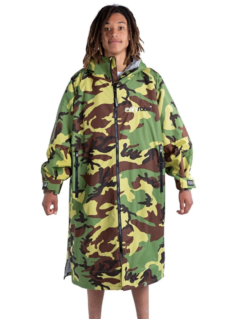Dryrobe Advance Long Sleeve Adult Robe - Camouflage Grey | Simply Swim ...