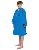 Dryrobe - Kids Organic Cotton Short Sleeve Towel Poncho - 5-9 yrs - Cobalt Blue - Front Full Body