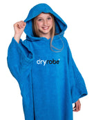 Dryrobe - Kids Organic Cotton Short Sleeve Towel Poncho - 10-13 yrs - Cobalt Blue - Front