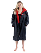 Dryrobe - Advance Long Sleeve Adult Robe - Black/Red - Model Front