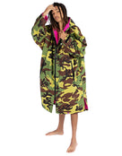 Dryrobe - Advance Long Sleeve Adult Robe - Camouflage Pink - Male Model Front